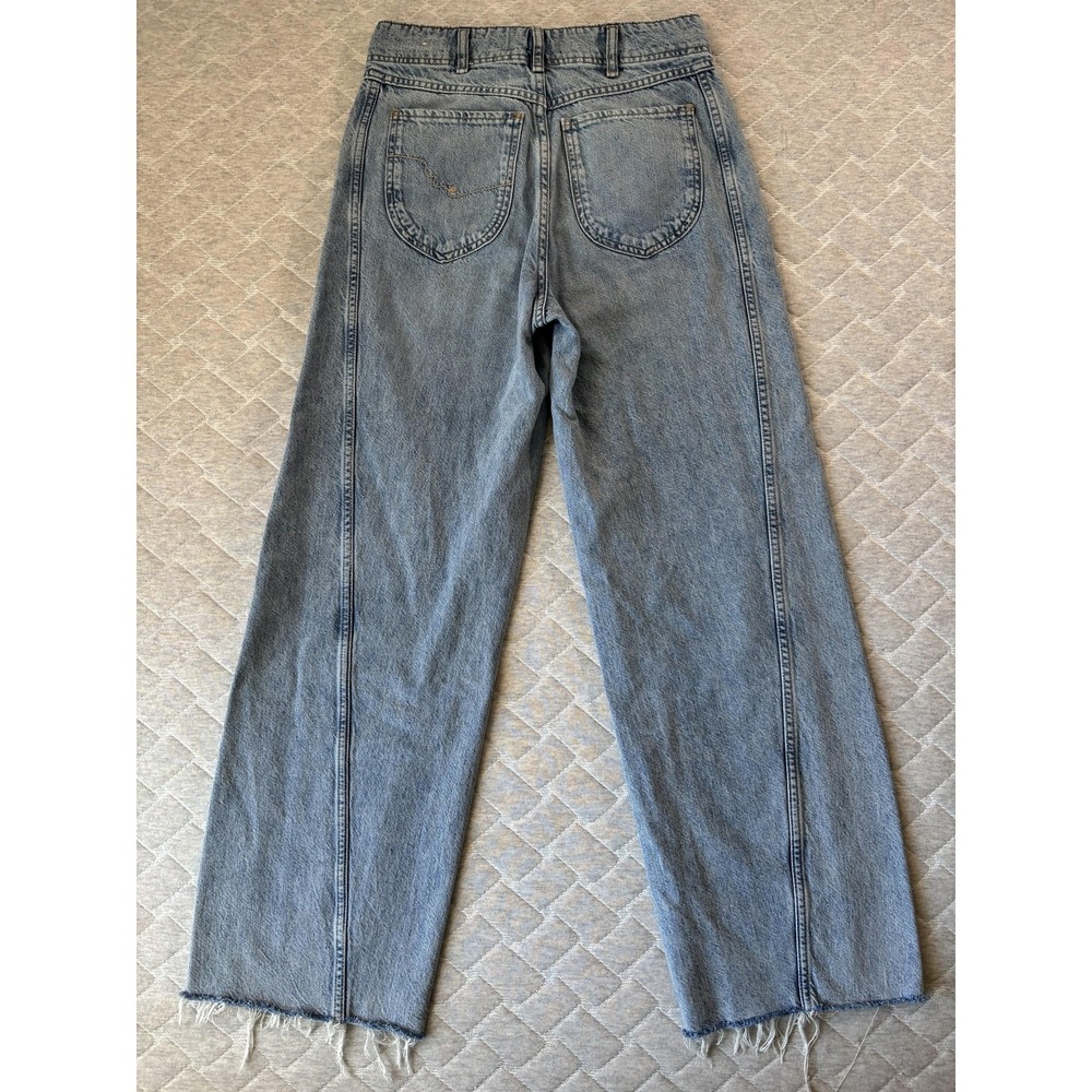 We The Free Jeans Womens‎ 27 Aster Blue Light Wash High Rise Straight Denim - Picture 5 of 10